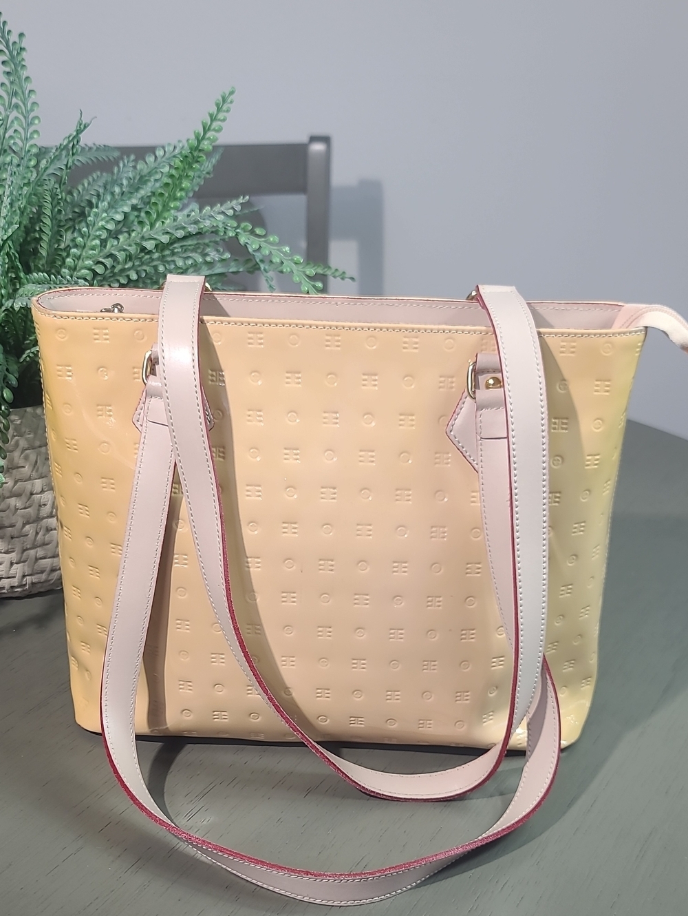 Arcadia Patent Leather Tote Bag Made In Italy